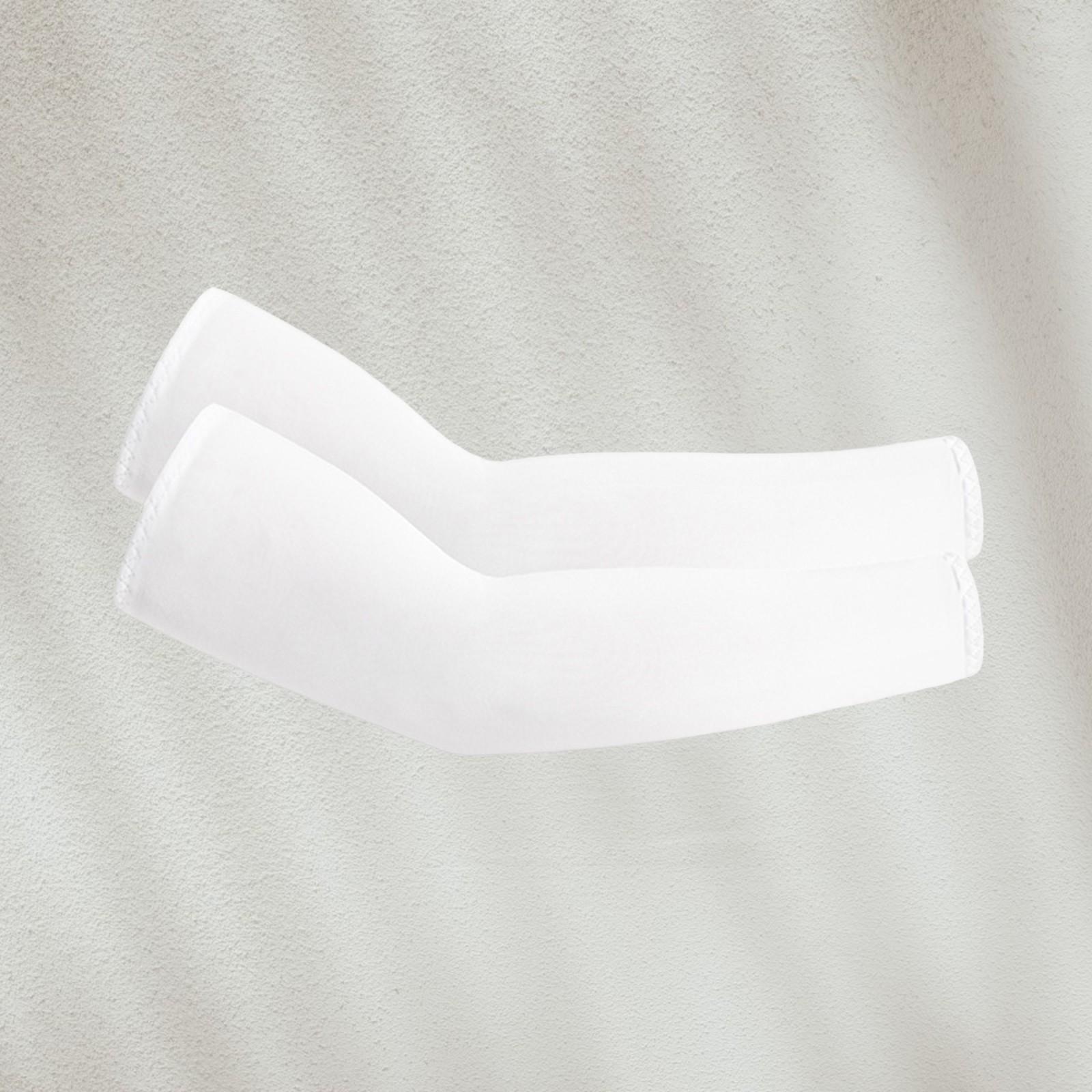 

Спорт на открытом воздухе Противорадиационные рукава Быстросохнущие прямые нарукавники One Size белый