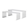 Cdare Stainless Steel Rack 12cm Made In Stainless Condiment Kitchen Storage Shelf of L-Shaped (SY-350026, SY-350027), 33.5cm Wide, Deep, 12.1cm High,