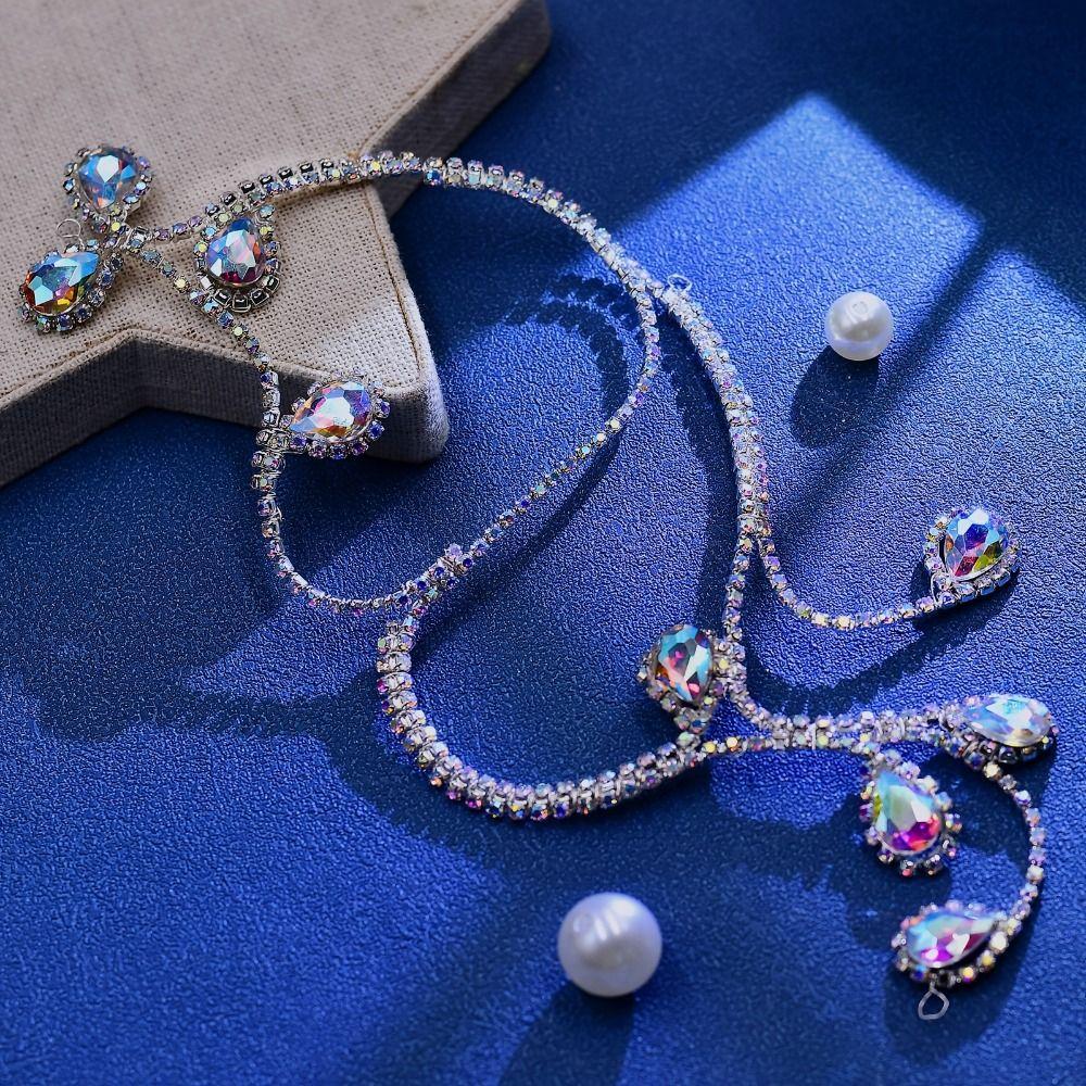 Exquisite Rhinestone Wedding Headband Luxury Colorful Wedding Headpiece Party Outfits