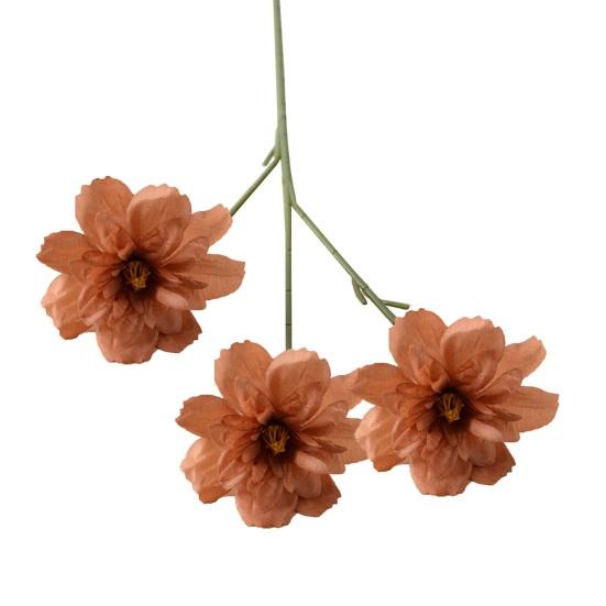 24 Inch Artificial Flower with 3 Heads Full Blooms Faux Silk Flower Branches for Vase Wedding Bouquet Home Party Decor