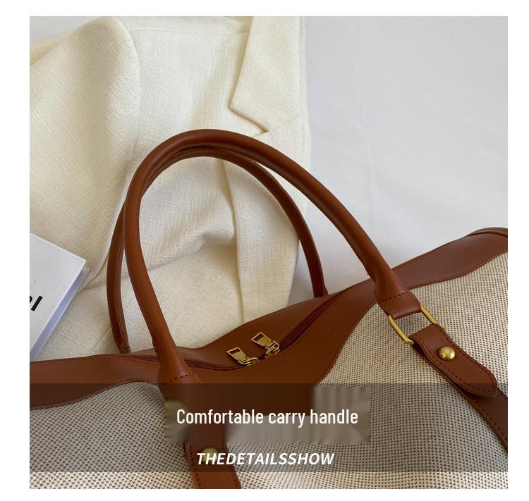 2024 Women's Fashionable Canvas Crossbody Tote - Stylish, Large Capacity for Commutes