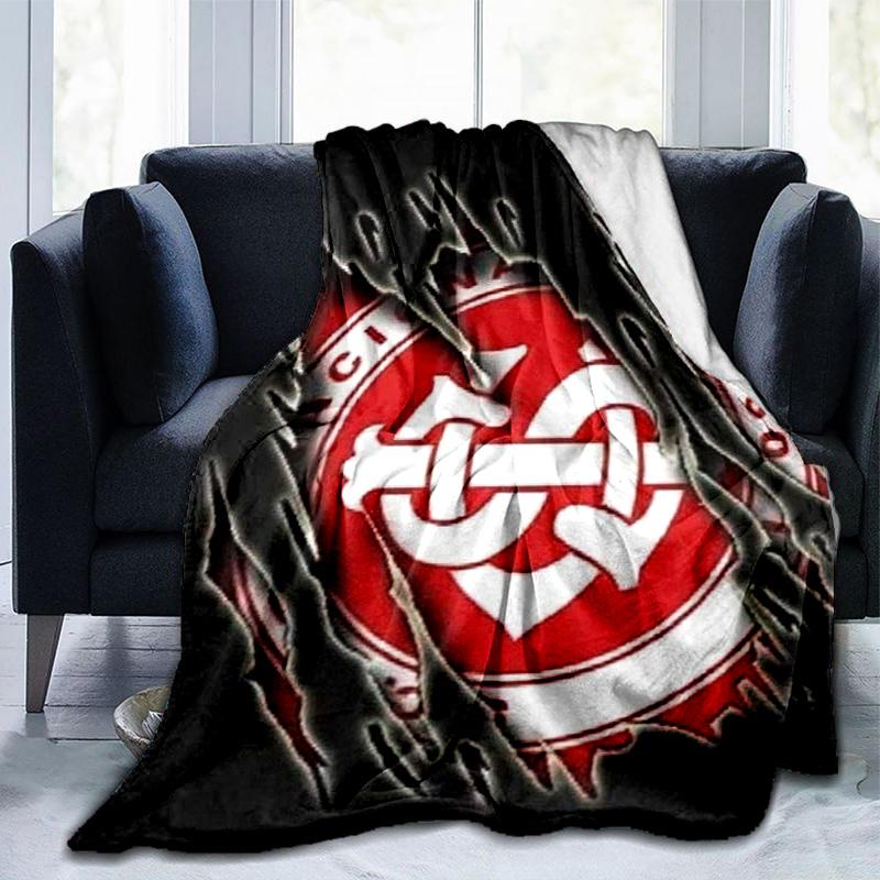 Inter Club Emblem Printed Throws Blanket Soft Flannel Blankets for Couch Bed Gifts for Men Women Picnic Blanket Christmas Gifts