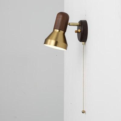 NuFeng Solid Wood Bedside Wall Lamp with Switch