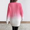 Elegant Women's Wool Gradient Knit Sweater - Autumn/Winter Collection, Round Neck