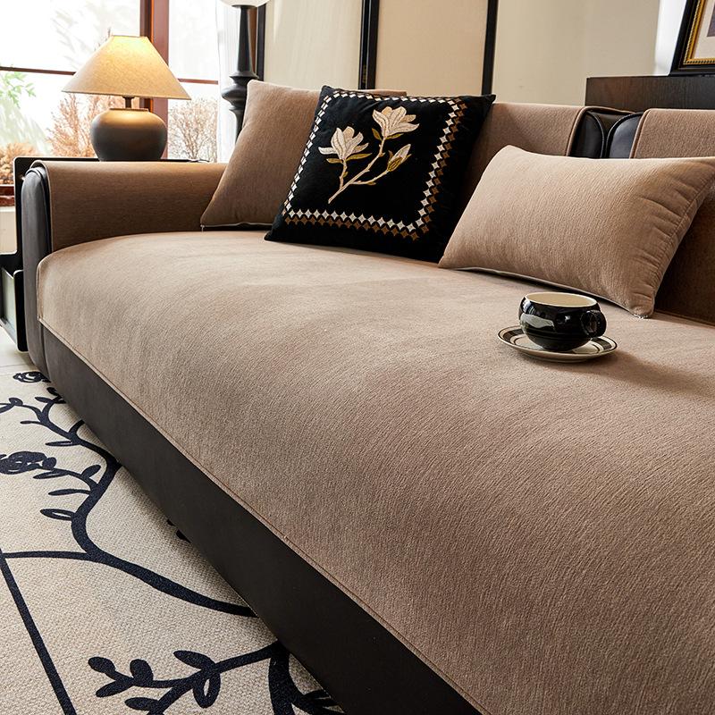 Retro Wind Sofa Cushion Universal In All Seasons New Anti-Cat Scratch Sofa Cover Chenille Non-Slip Dust Cover