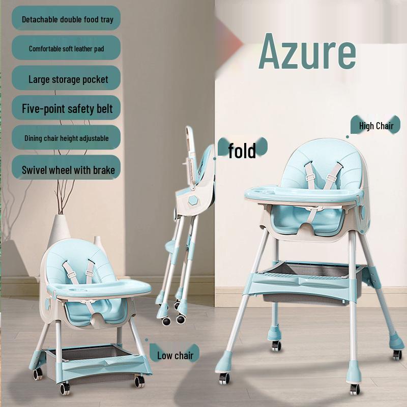 Multifunctional Foldable Baby High Chair: Portable, Rocking, and Dining Chair for Growing Children