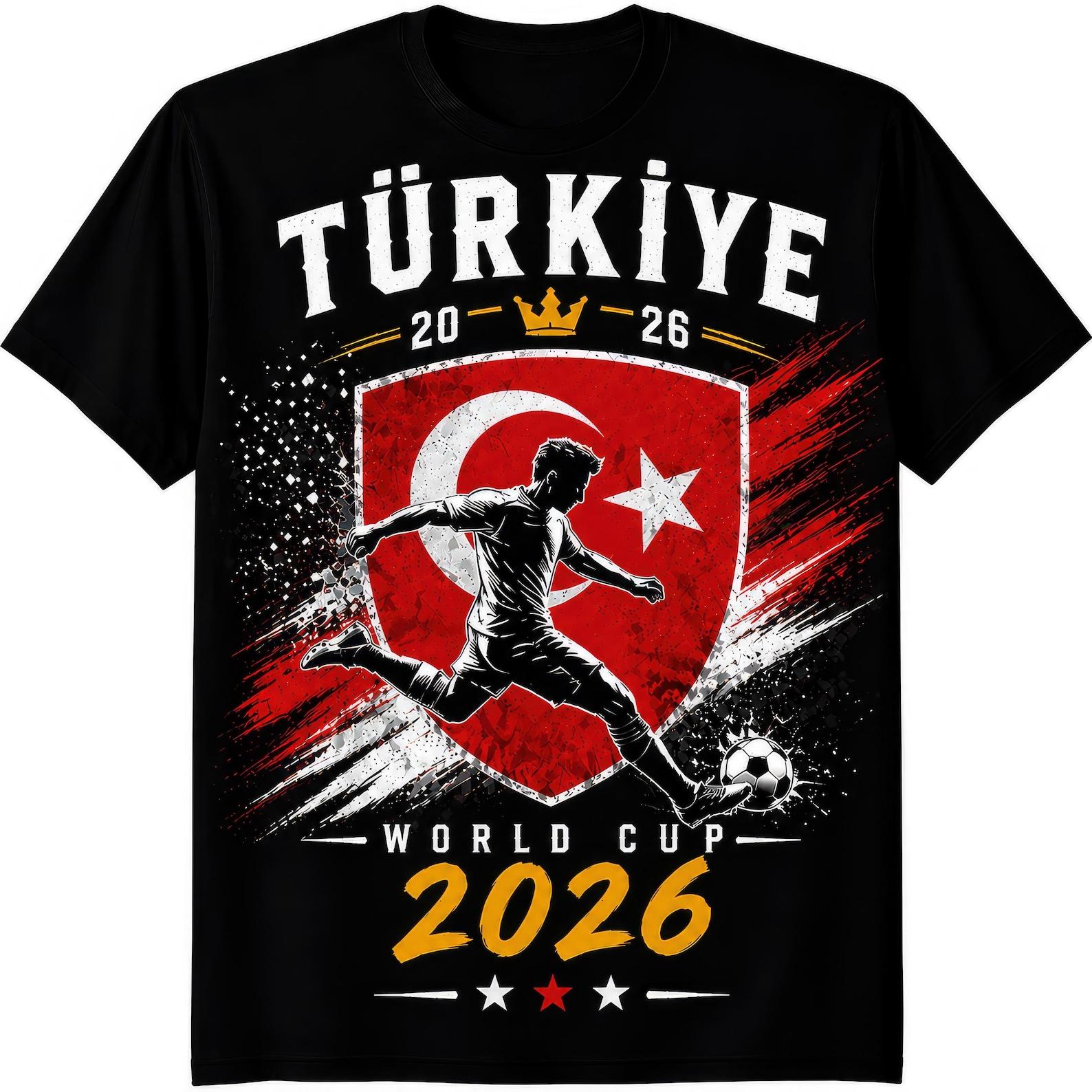 Turkey 2026 World Cup Football Fan T shirt Mens Womens Kids XL