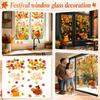 Thanksgiving Window Clings Fall Squirrel Turkey Pumpkin Stickers for Storefront Glass Decorations