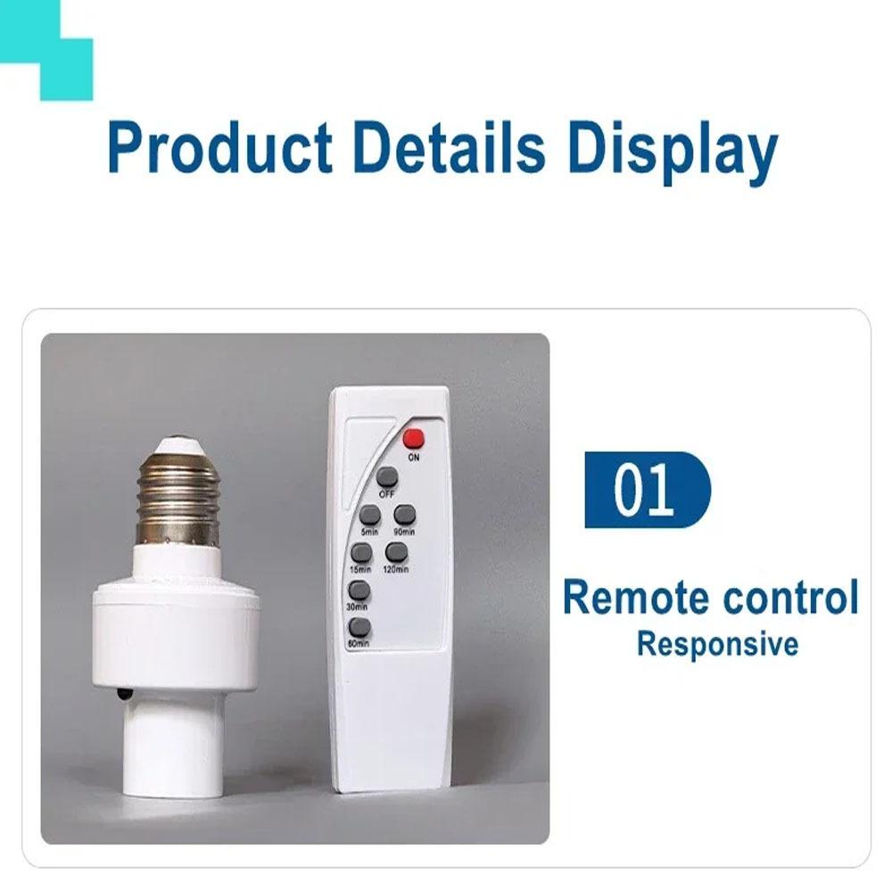 E26/E27 Smart Infrared Wireless Remote Control Timer Switch Lamp Holder 220V House Multi Light Switch Room Bedroom Smart Switch