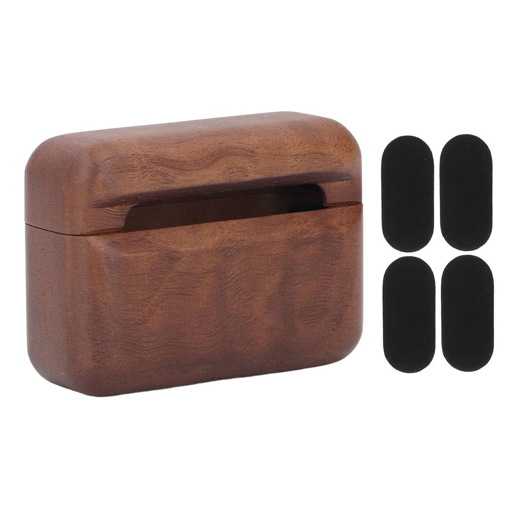 Wood Bluetooth Earphone Case Elegant Stylish Fine Polished Bluetooth Earbuds Protective Cover Case for IOS Pro Eaubuds