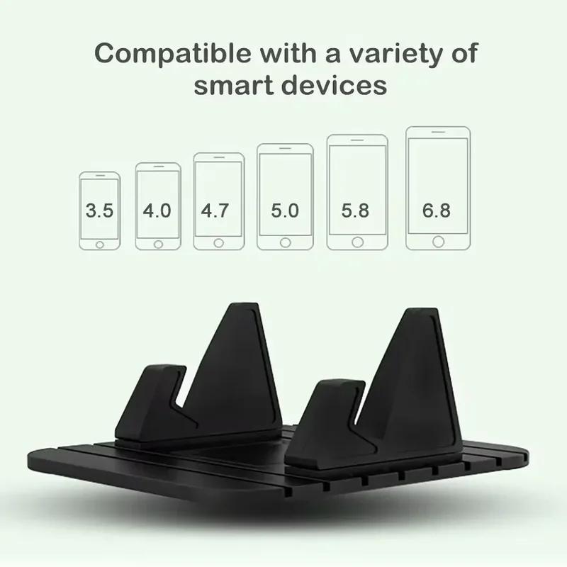 1/2/4/6pcs Car Dashboard Silicone Mount Phone Holder Non Slip Mat GPS Navigation Bracket For IPhone Samsung Android Smart Phones