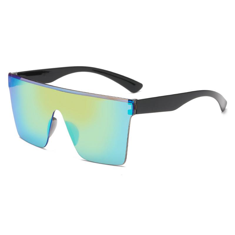 Fashion New Connected Large Frame Sunglasses Ultra Square Frame Sun Shade Eyeglasses Anti UV400 Driving Shades Female
