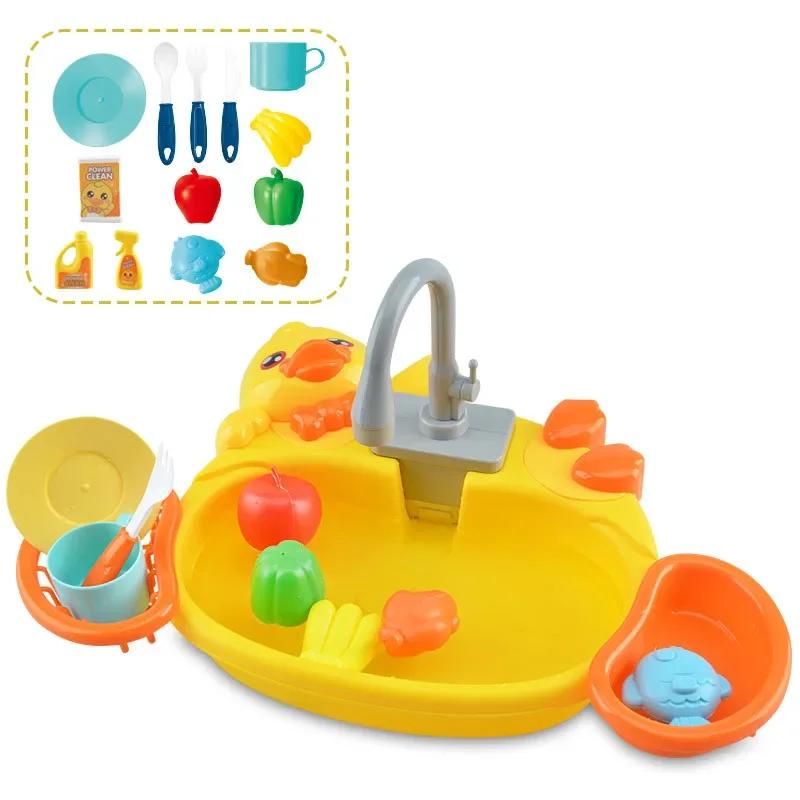 Non-Toxic Children'S Play Kitchen Toys Water Pretend Play House Kids Can Drain Wash Basin Sink Kids Kitchen Set Toy For Children Gifts