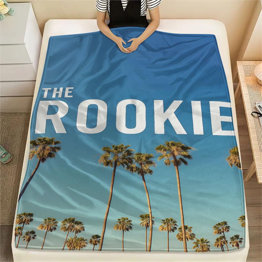 1PC THE ROOKIE Patterned Flannel Blanket Suitable For All Seasons for Home Decor Warmth and Comfort Gifts Holiday Present