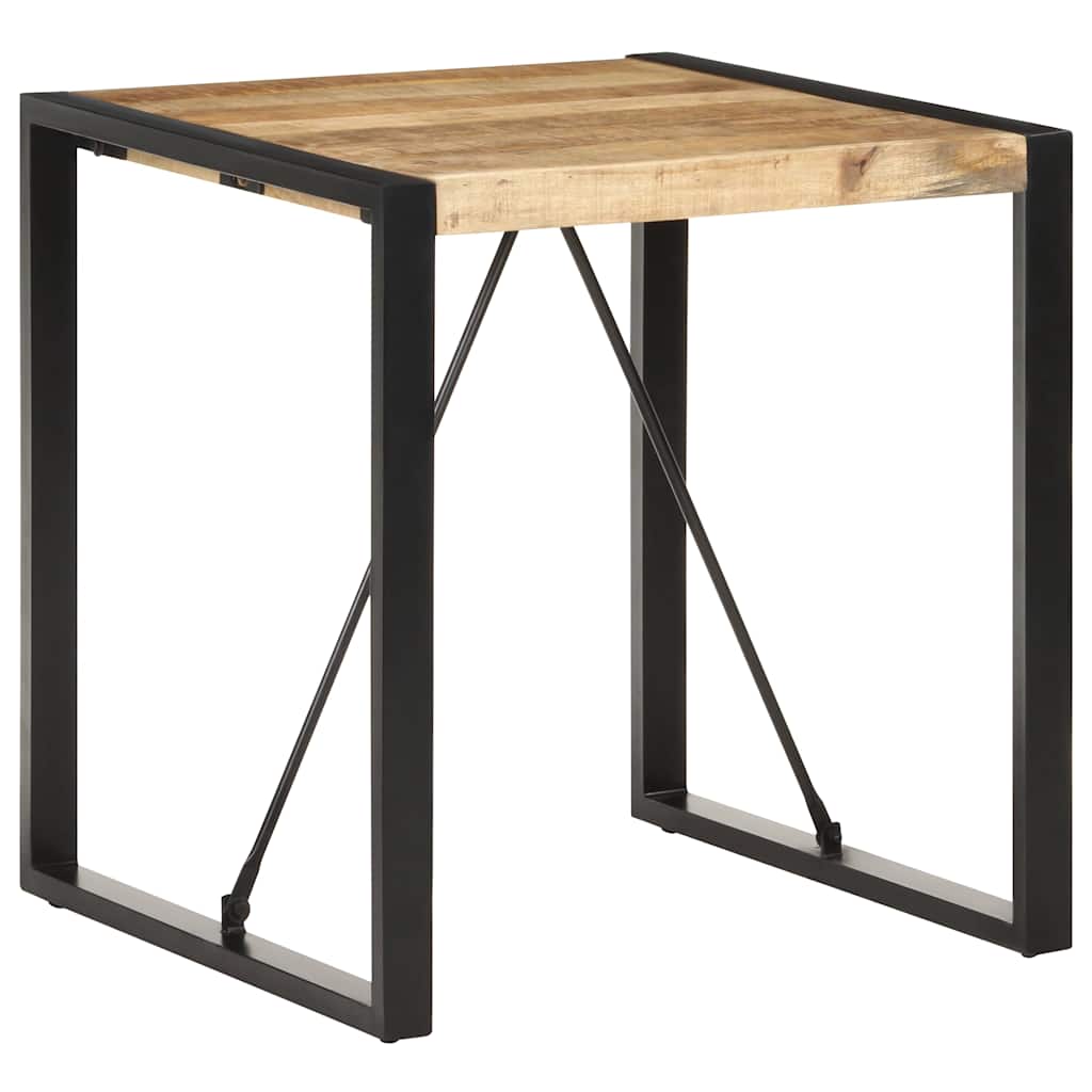 Dining Table 70x70x75 Cm Rough Solid Mango Wood