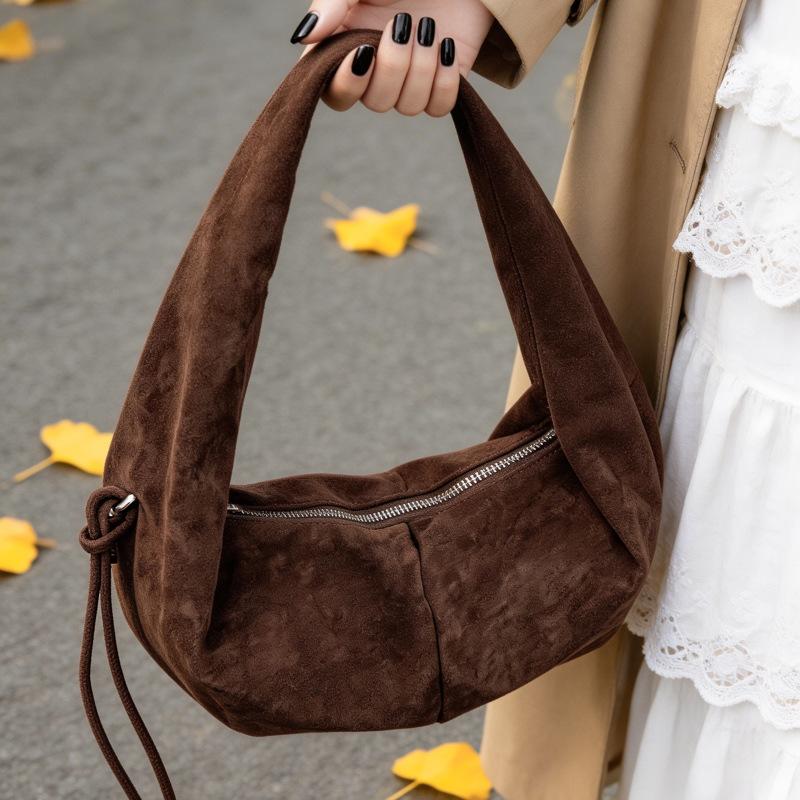 Retro Suede Leopard Print Saddle Bag for Women 2026 New Style Autumn Winter Trendy Underarm Bag Large Capacity Handbag