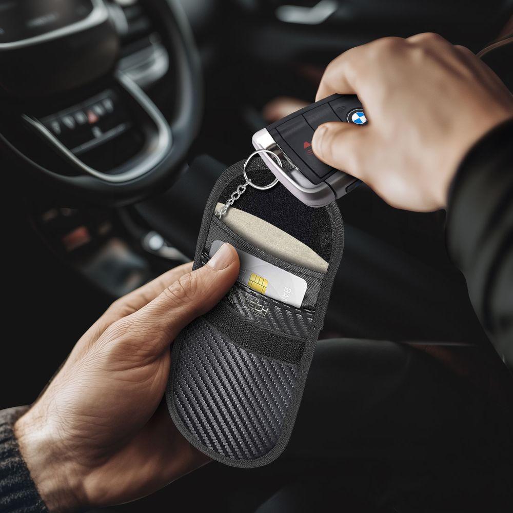 Faraday Cage Tech-Protect Klr100 Pouch Keyless Rfid Signal Blocker Case Carbon