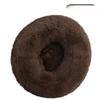 Washable Plush Round Dog Cat Bed Removable Cover Cozy Pet Mat for Deep Sleep Warm Pad