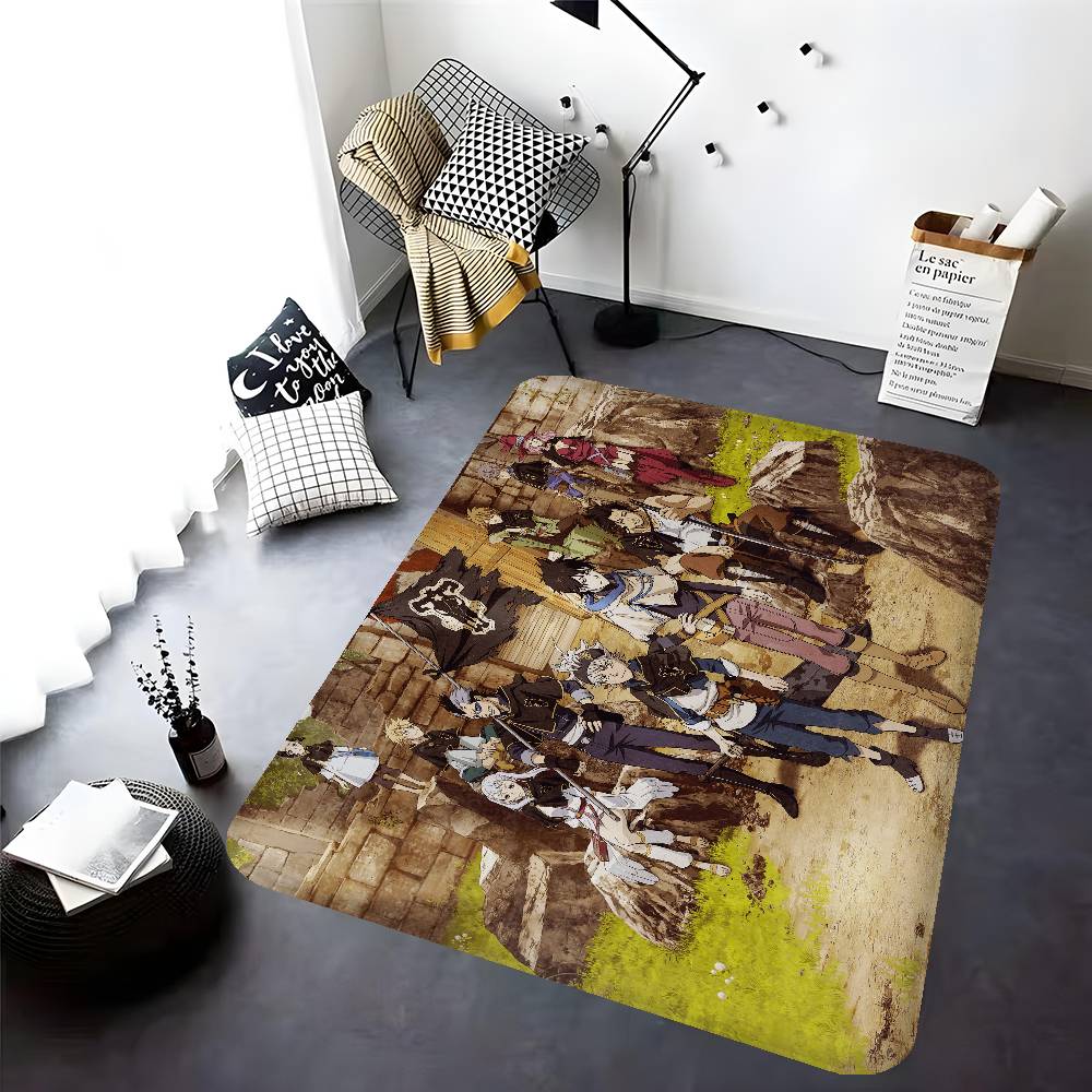 Anime Black Clover Kitchen Mat Kids Room Bedroom Decoration Balcony Anti-Slip Doormat Living Room Alfombra