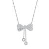 Chow Tai Seng Silver Bowknot Tassel Necklace