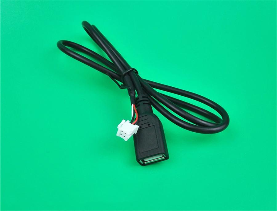 USB GPS Rear View Camera RCA Output Radio Power Cable Adapter For Car Navigation