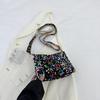 Yogodlns Luxury Women Sequins Wide Strap Shoulder Bag Fashion Shine Casual Crossbody  Bag Female Hip Hop Belt Bags Trend