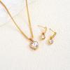 Elegant European and American Pearl Necklace and Earrings Set