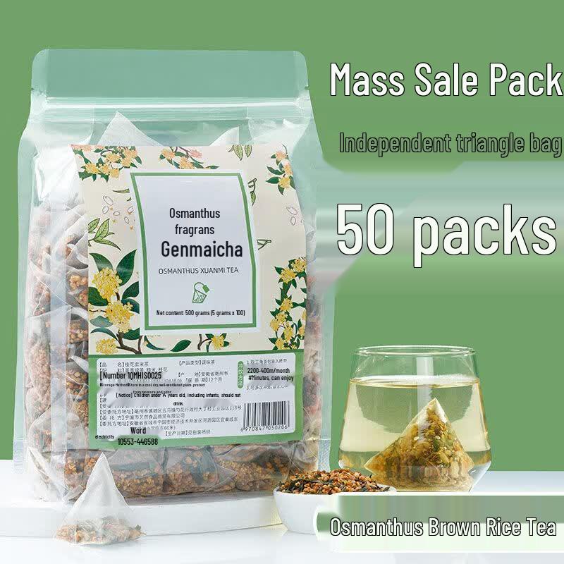 Xicishi Osmanthus Genmaicha Tea Bags, 50 Count