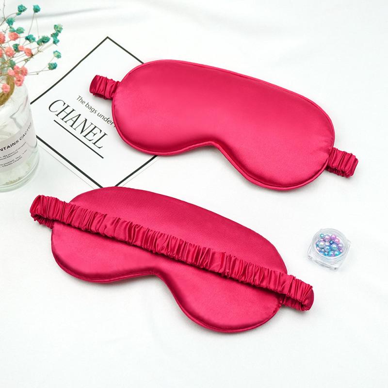 Double-Sided Imitation Silk Eye Mask - Light-Blocking, Breathable, Elastic Unisex Sleep Mask with Scrunchie.