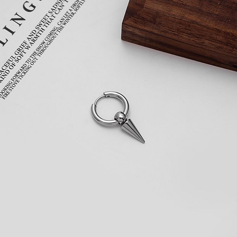 

Корейские серьги-кисточки из нержавеющей стали с заклепками в форме конуса и перьев