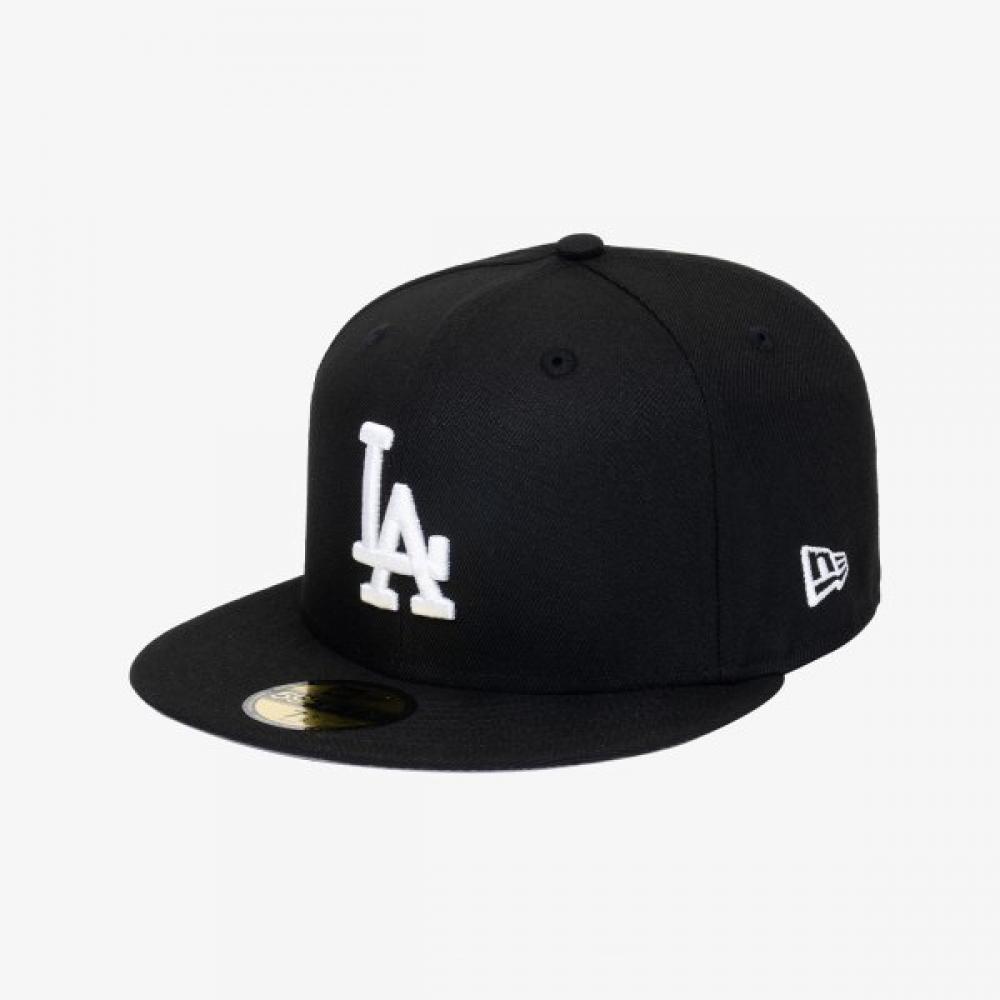 New Era Mlb La Dodgers Základní Fitted Čepice Černá Bílá 11591149
