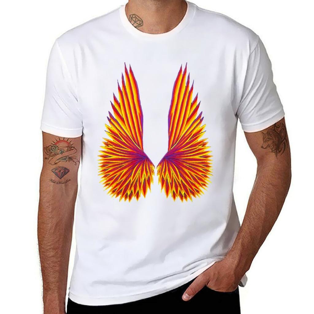 Winkelflügel T-Shirt Basic Einfarbige Kurzarm T-Shirts