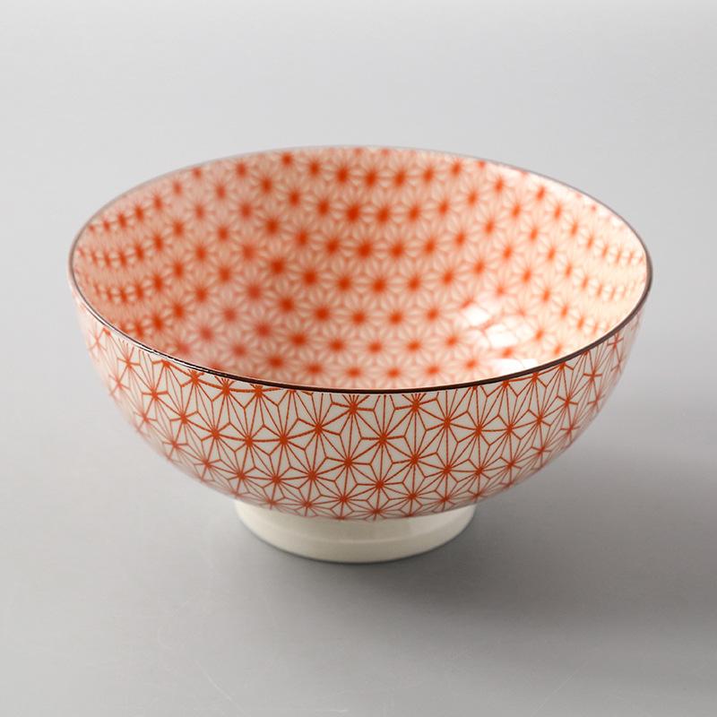 Japanese 6 Inch Noodle Bowl Ceramic Underglaze High Foot Salad Bowl for Home Ramen