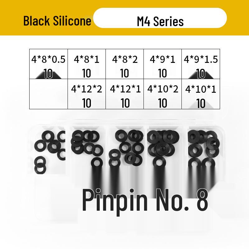 Soft Black Silicone Rubber Shock-Absorbing Waterproof Gasket Washer - High-Temperature Resistant Seal Ring.