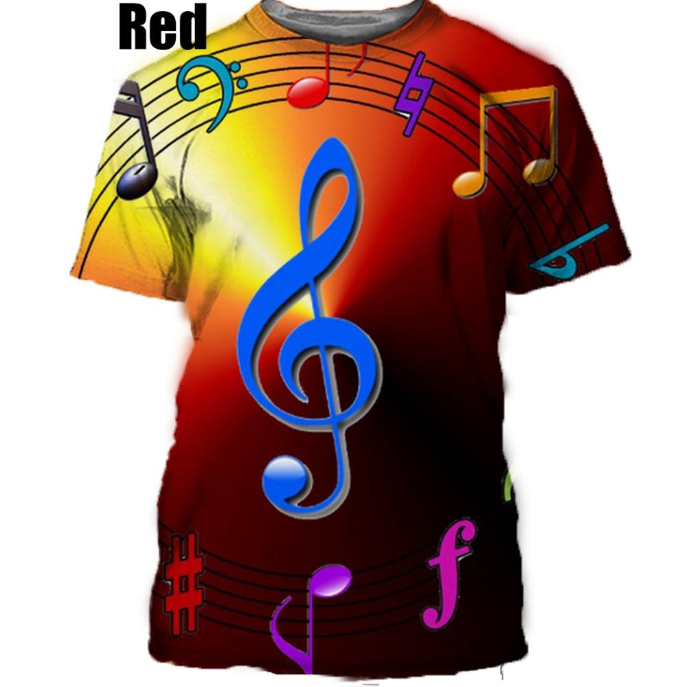 Men Women New Fashion Newest 3D Printing T Shirt Music Note Fashion Short-sleeved T-shirt 3D Men Women Tops Pullover Tee XXS-6XL