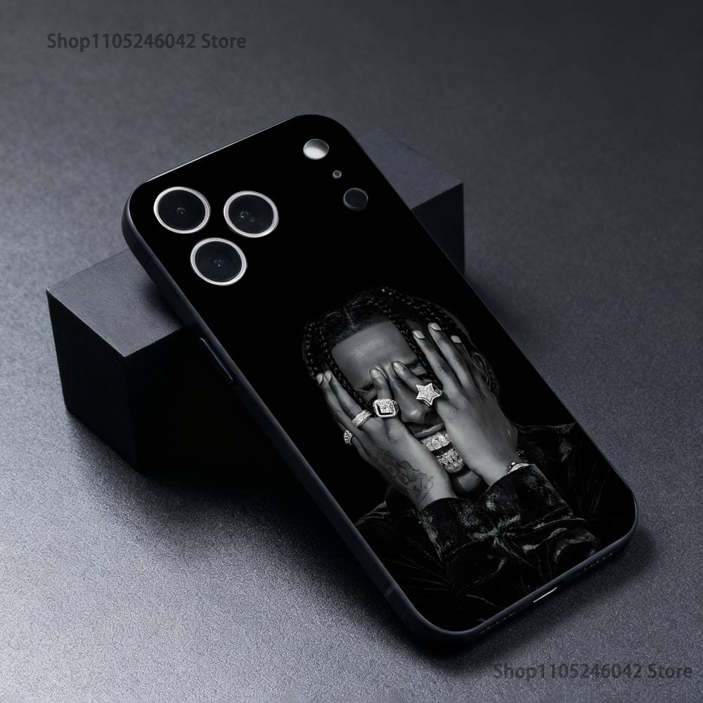 

A-ASAP R-Rocky Рэпер Чехол для телефона Для iPhone 17,16,15,14,13,12,11,Pro,Max,Plus Черный Мягкий Чехол iPhone13PROMAX