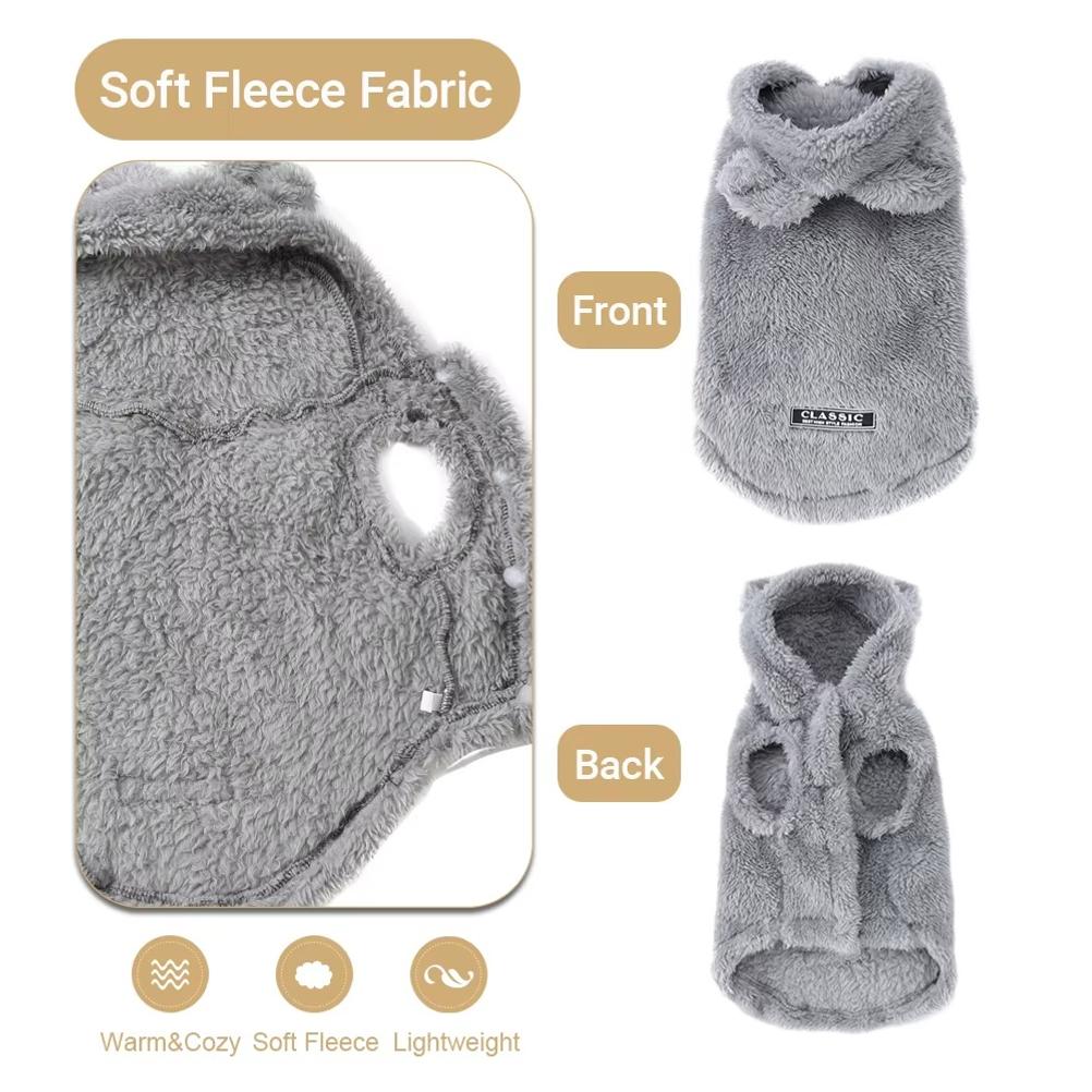Abrigo Sudadera para Gatos Mascotas Para Perros Pequeños Medianos Invierno Cálido Polar Ropa para Cachorros Gatitos Chaqueta Acogedora Linda Suéter para Gato Esfinge Ropa