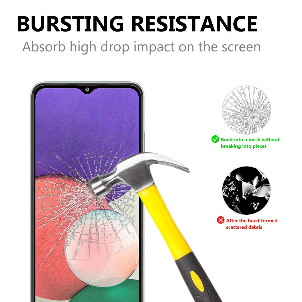 Ultra Clear Anti-Explosion Tempered Glass Film Black Edges Full Glue Full Covering Screen Protector for Samsung Galaxy A22 5G (EU Version)