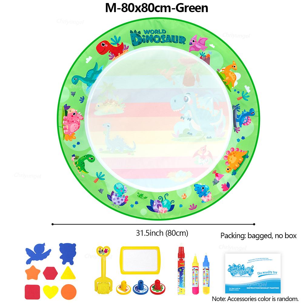 No Mess Magic Water Drawing Mat Doodle Board Reusable Educational Toy With Pens  Stamps Gift For Toddler Boys Girls