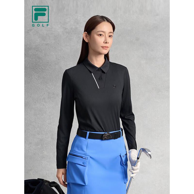 FILA Women s Knit Long-Sleeve Golf Polo Shirt S
