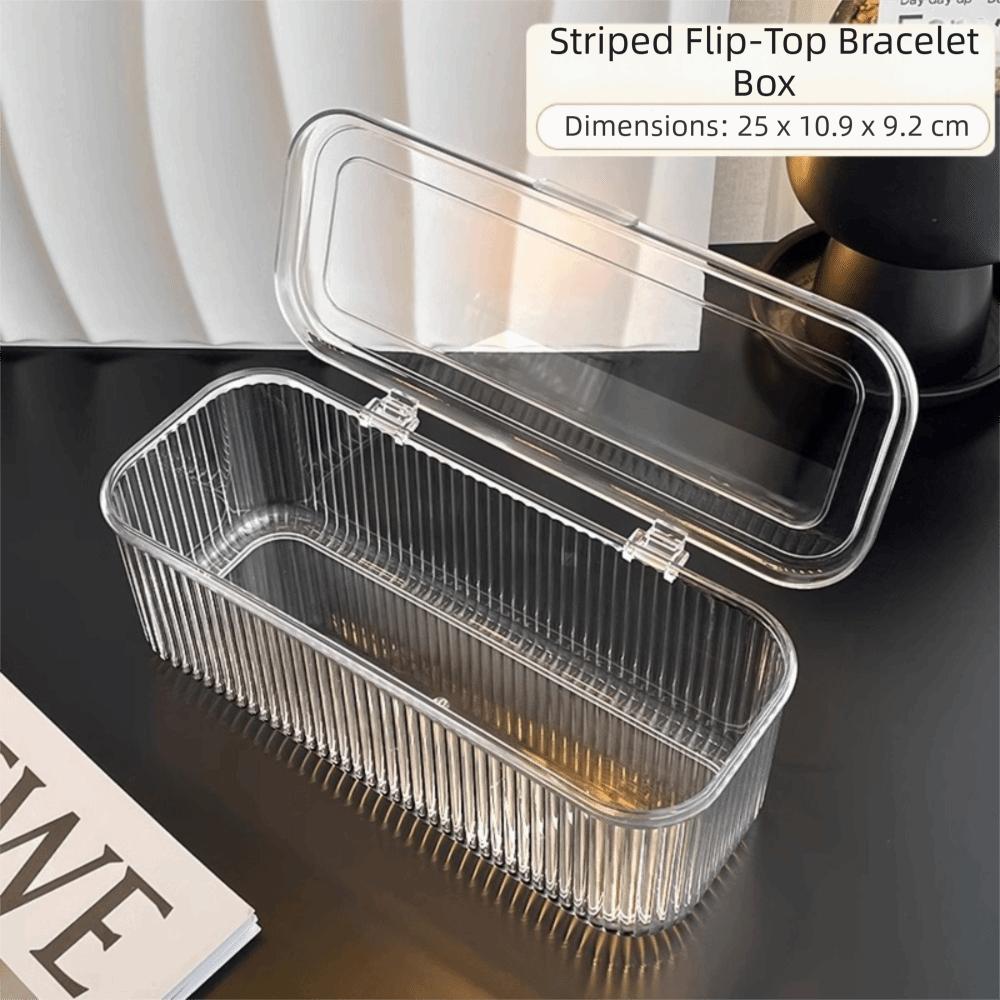 Transparent Jewelry Storage Box Dustproof Lid Bracelet Storage Box  Jewelry Display