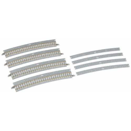 TOMIX N Gauge 1770 Wide PC Curved Rail C541-15-WP (F) Set of 4 Model Railroad Supplies