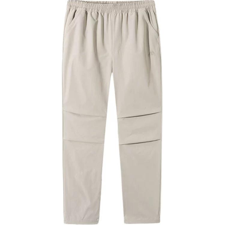 Anta Comfortable Casual Simple High-Waisted Straight Leg Sports Pants Women Pants Light-Gray 962516501-1