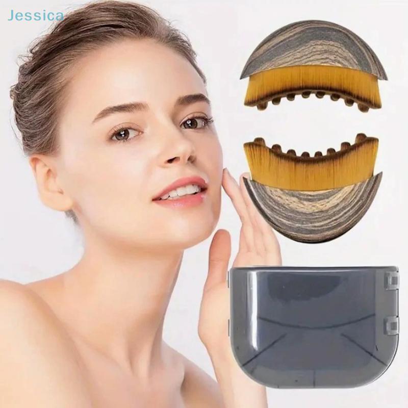 Lymphkontur Gesichtsschaben Gua Sha Augen- und Nackenpflegebürste Gesichtsmassagebürste mit Rollkugeln