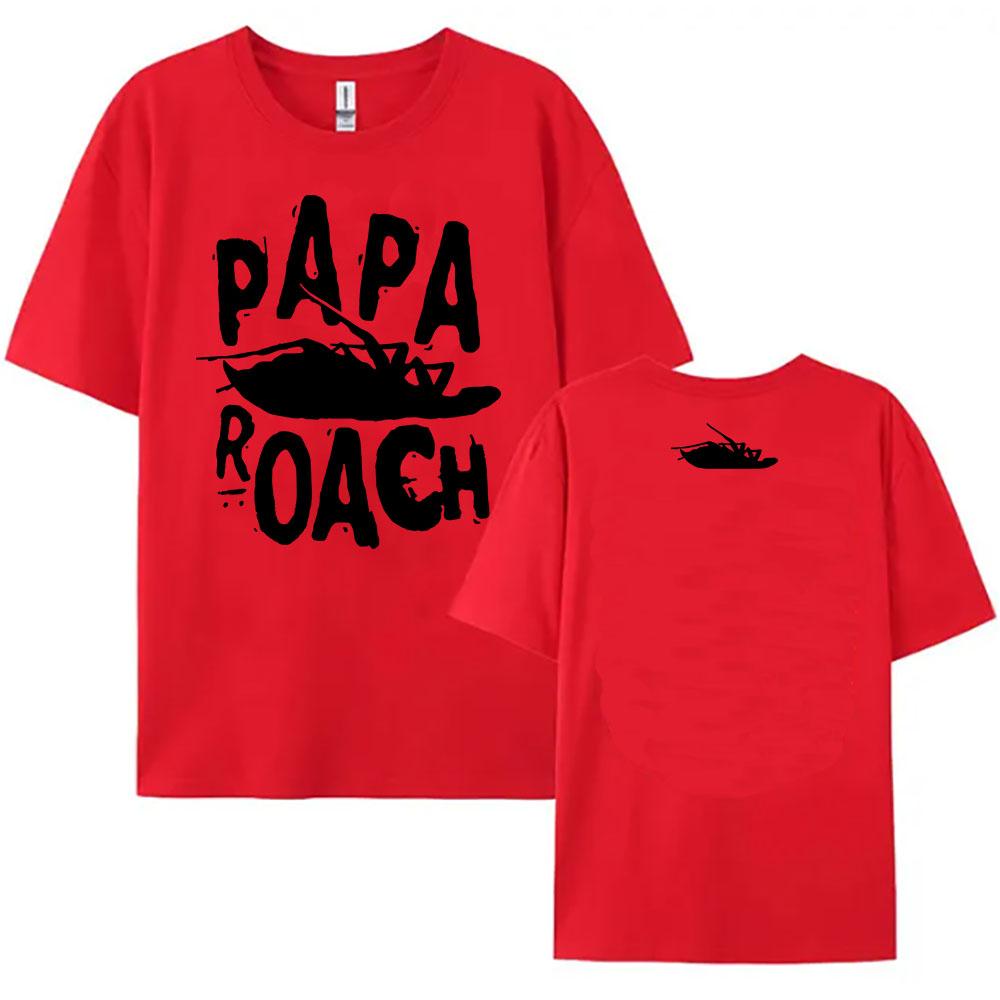 Cotton Summer Tees PAPA ROACH Heavy Mental Band Tshirts Graphic Clothing for Women Short Sleeve Unisex Streetwear O-neck Female Top