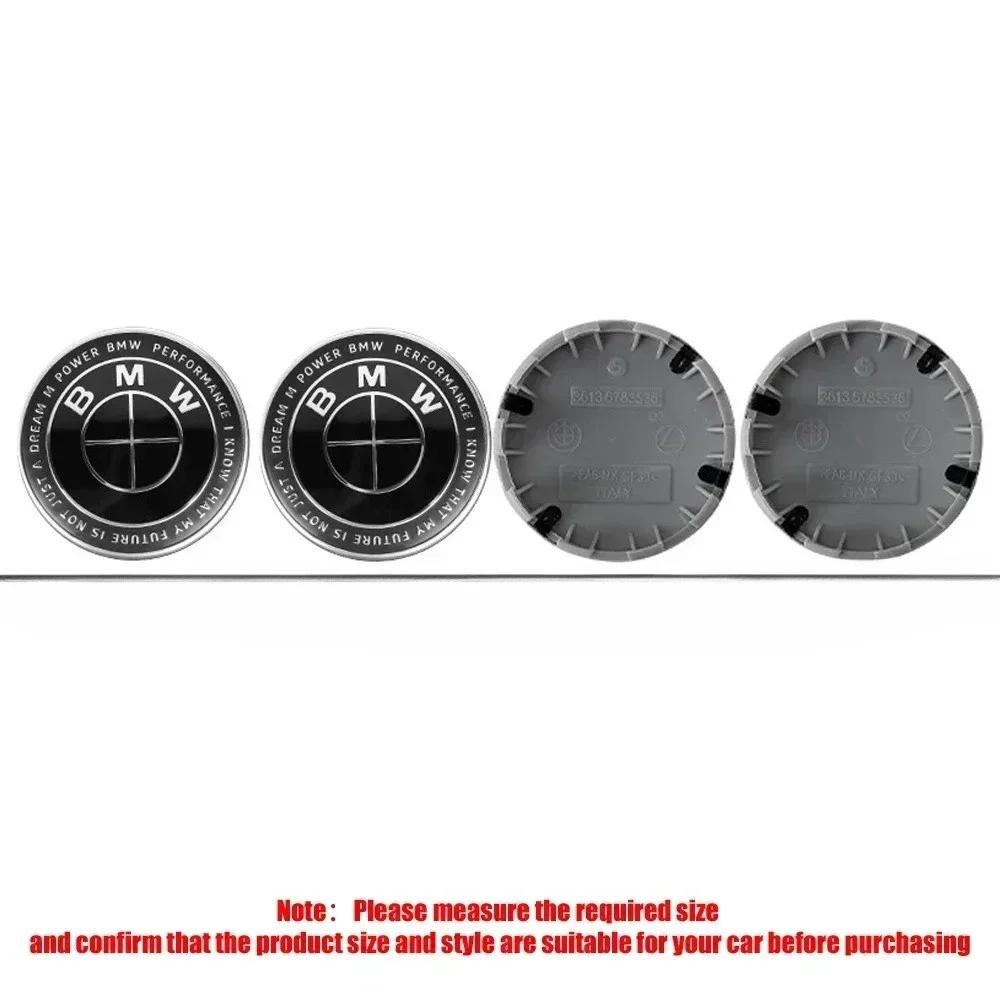 

4pcs 56mm 68mm automobile tire center cover logo is suitable for BMW M1 X3E83 E71 G82 E30 G05 F18 X3G01 F13 E89 X5E53 F15 E63 56MM