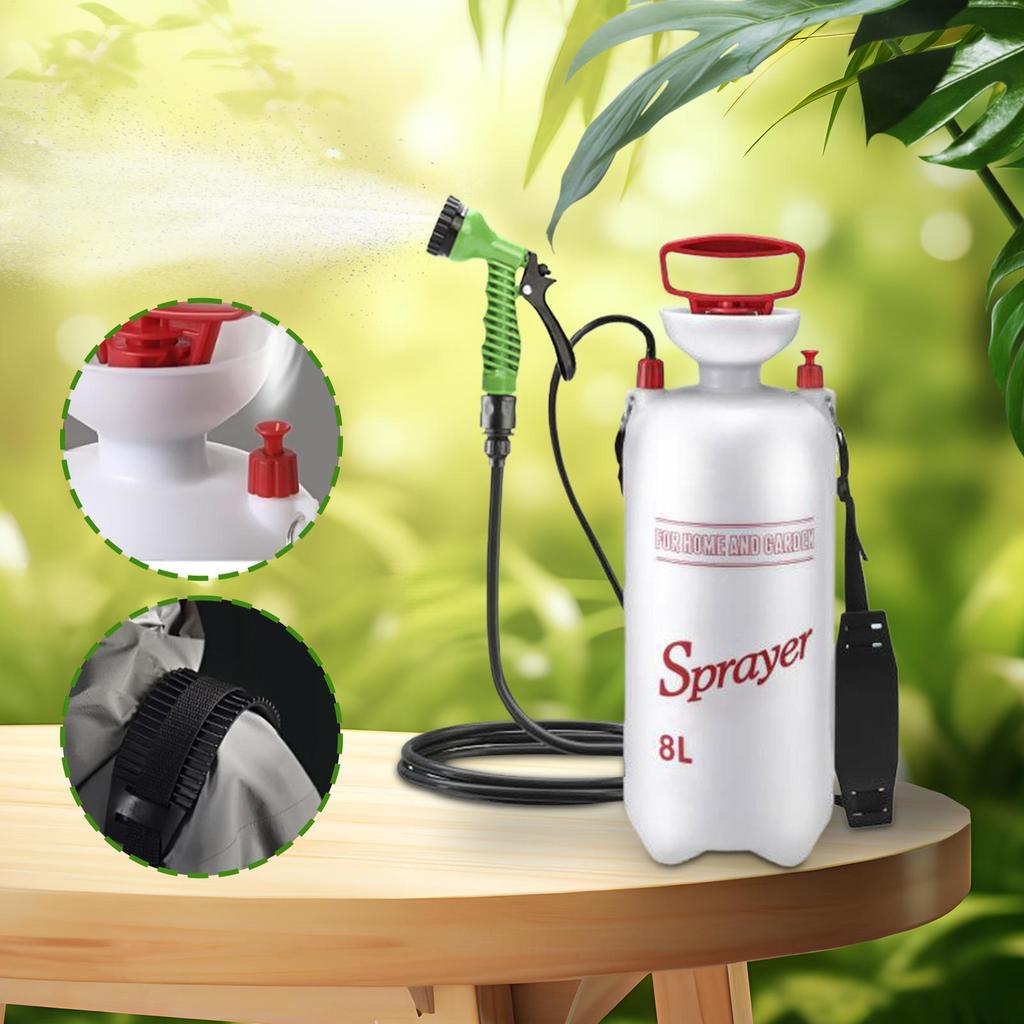 Outside Shower Camping Shower Pump 8l Bathing Faucet Multi-functional Sprayer for Camping Backpacking Hiking Hospital Hotel