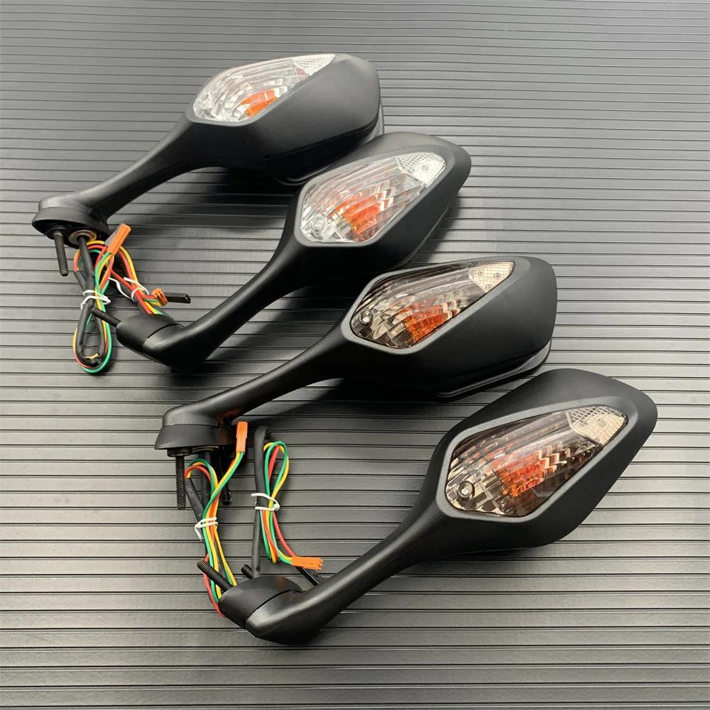 1 Pair Motorcycle Rear View Side Mirrors with LED Turn Signal Light For Honda CBR1000RR CBR 1000 RR 2008-2016