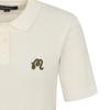 MALBON GOLF M Chain Cable Pattern Casual Short Sleeve Knit Ivory (Woman)