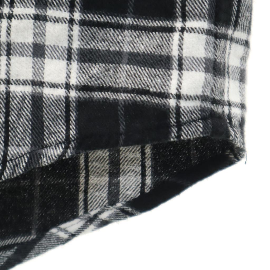 XLARGE Check Pattern Back Logo Long sleeve Flannel shirt XL black Men's Used
